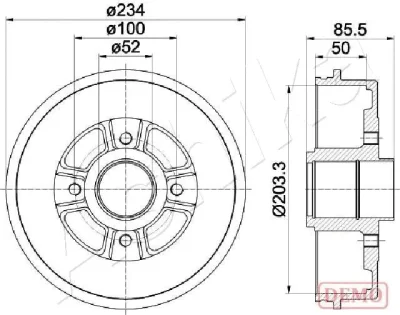 56-00-0702C ASHIKA Тормозной барабан