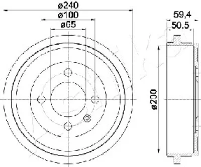 56-00-0902 ASHIKA Тормозной барабан