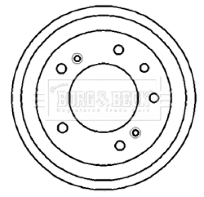 BBR7092 BORG & BECK Тормозной барабан