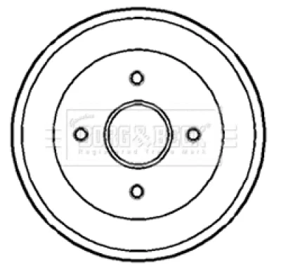 BBR7135 BORG & BECK Тормозной барабан