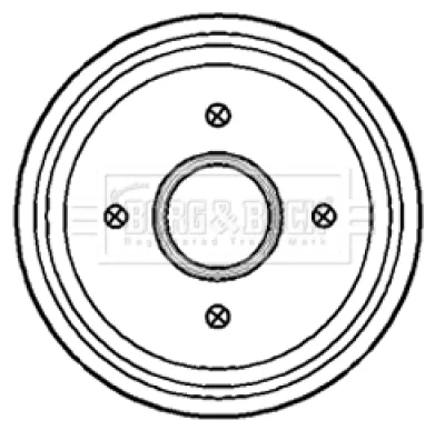 BBR7154 BORG & BECK Тормозной барабан