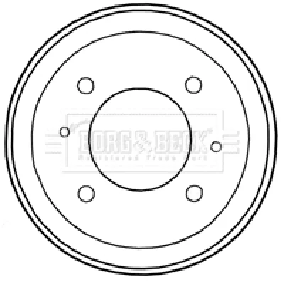 BBR7197 BORG & BECK Тормозной барабан