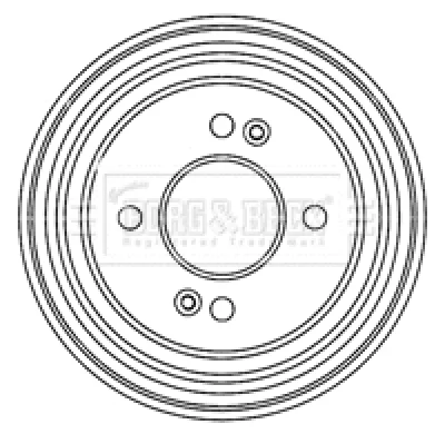 BBR7206 BORG & BECK Тормозной барабан