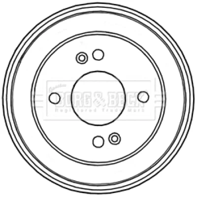 BBR7224 BORG & BECK Тормозной барабан