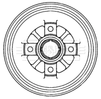 BBR7240 BORG & BECK Тормозной барабан