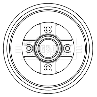 BBR7242 BORG & BECK Тормозной барабан