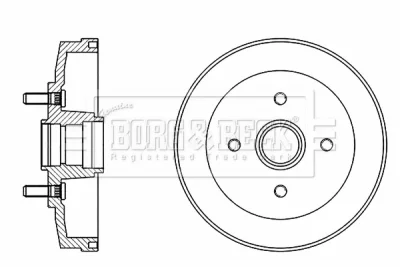 BBR7249 BORG & BECK Тормозной барабан