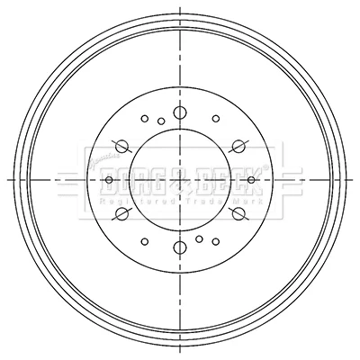 BBR7251 BORG & BECK Тормозной барабан