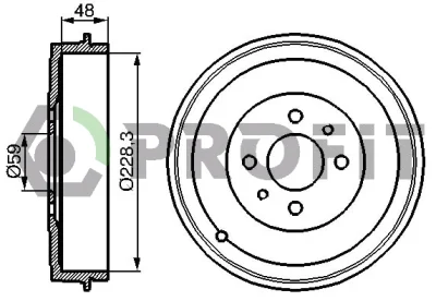 5020-0017 PROFIT Тормозной барабан