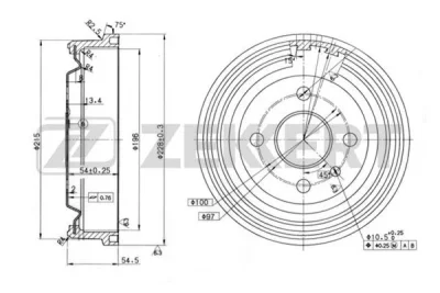 Тормозной барабан ZEKKERT BS-5056