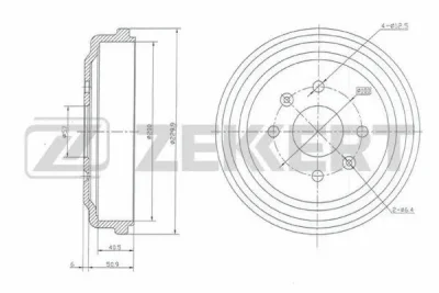 Тормозной барабан ZEKKERT BS-5454