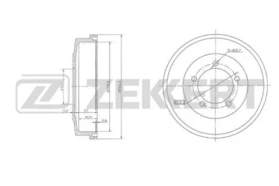 BS-5522 ZEKKERT Тормозной барабан