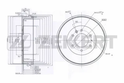 BS-5526 ZEKKERT Тормозной барабан