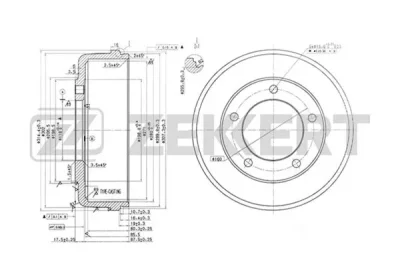 Тормозной барабан ZEKKERT BS-5534