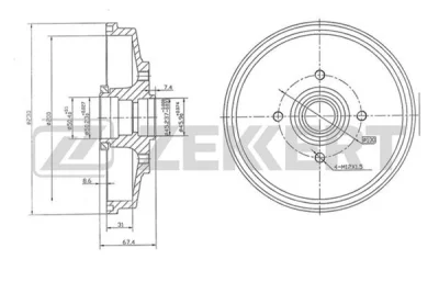 Тормозной барабан ZEKKERT BS-5570