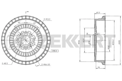 BS-6031 ZEKKERT Тормозной барабан