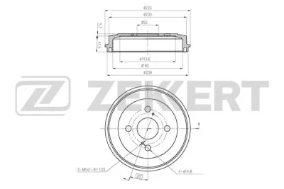 Тормозной барабан ZEKKERT BS-6465