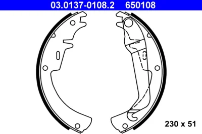 03.0137-0108.2 ATE Комплект тормозных колодок