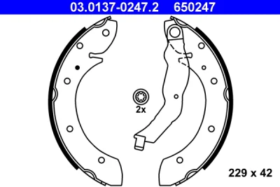 03.0137-0247.2 ATE Комплект тормозных колодок