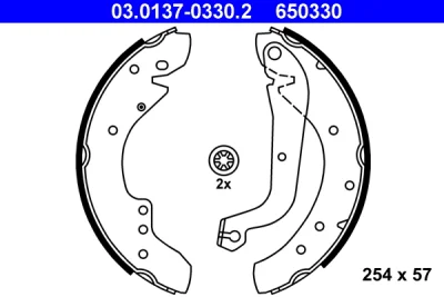 03.0137-0330.2 ATE Комплект тормозных колодок