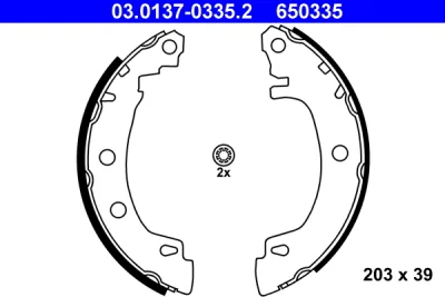 03.0137-0335.2 ATE Комплект тормозных колодок