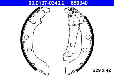 Комплект тормозных колодок ATE 03.0137-0340.2