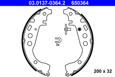 03.0137-0364.2 ATE Комплект тормозных колодок