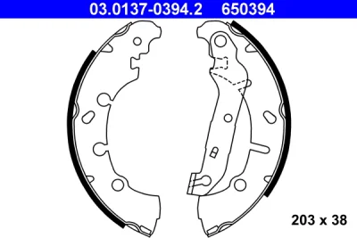 03.0137-0394.2 ATE Комплект тормозных колодок