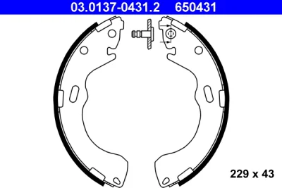 03.0137-0431.2 ATE Комплект тормозных колодок