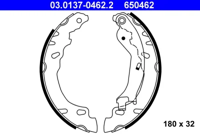 03.0137-0462.2 ATE Комплект тормозных колодок