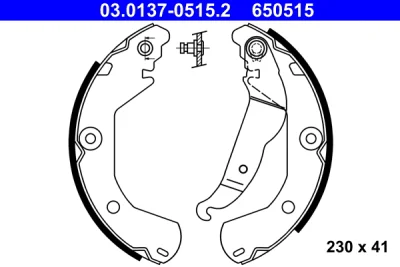 03.0137-0515.2 ATE Комплект тормозных колодок