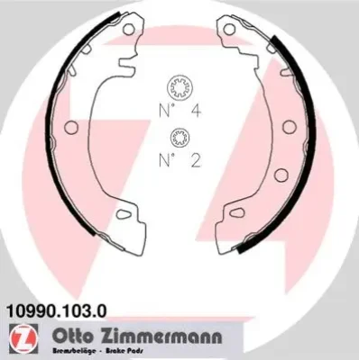 10990.103.0 ZIMMERMANN Комплект тормозных колодок