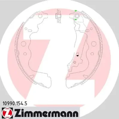Комплект тормозных колодок ZIMMERMANN 10990.154.5