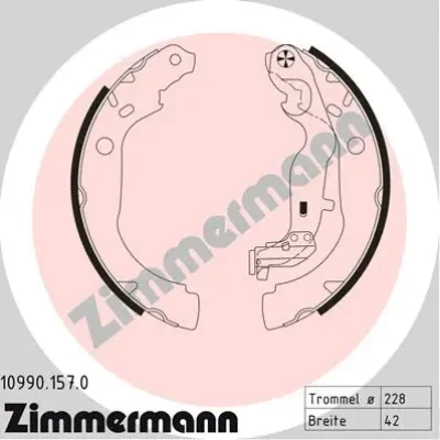 Комплект тормозных колодок ZIMMERMANN 10990.157.0