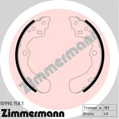 Комплект тормозных колодок ZIMMERMANN 10990.158.1