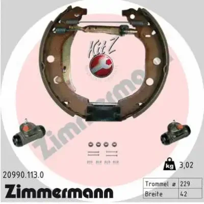 Комплект тормозных колодок ZIMMERMANN 20990.113.0