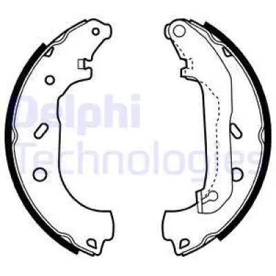 LS1940 DELPHI Комплект тормозных колодок