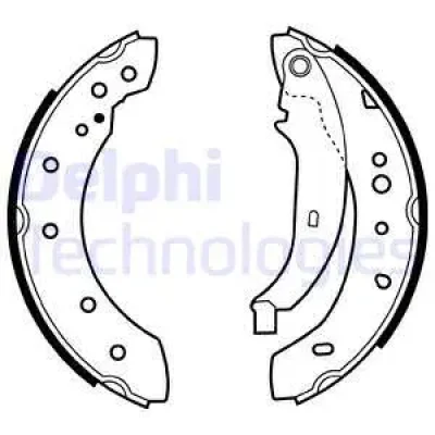 LS1972 DELPHI Комплект тормозных колодок