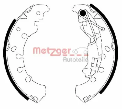 MG 200 METZGER Комплект тормозных колодок
