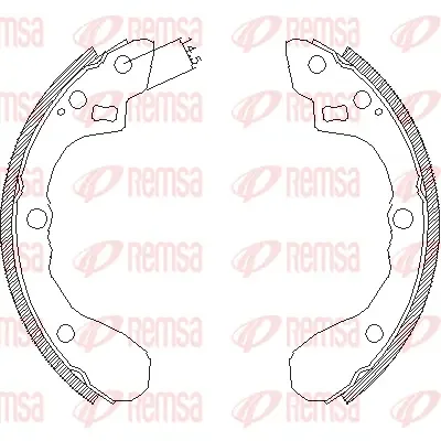 Комплект тормозных колодок REMSA 4060.01