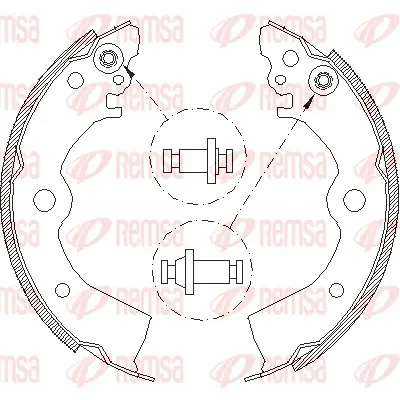 4393.00 REMSA Комплект тормозных колодок
