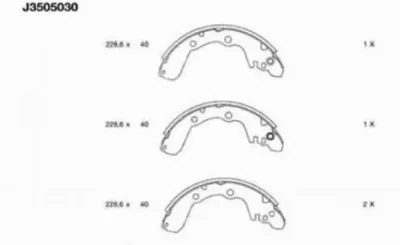 Комплект тормозных колодок NIPPARTS J3505030