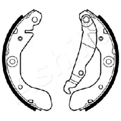 55-0W-W10 ASHIKA Комплект тормозных колодок