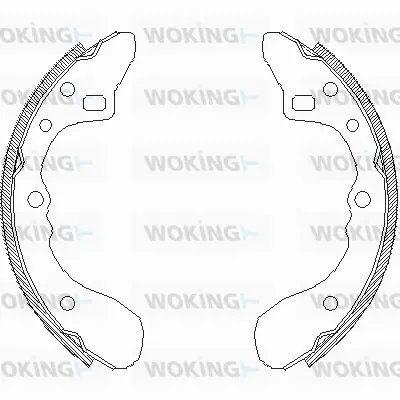 Z4154.00 WOKING Комплект тормозных колодок