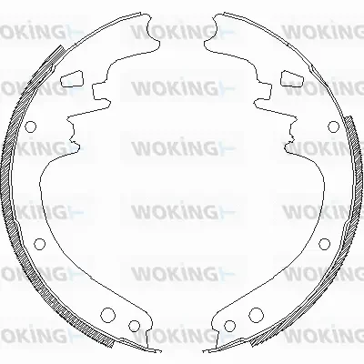 Z4656.00 WOKING Комплект тормозных колодок