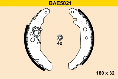 BAE5021 BARUM Комплект тормозных колодок