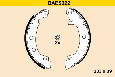 BAE5022 BARUM Комплект тормозных колодок