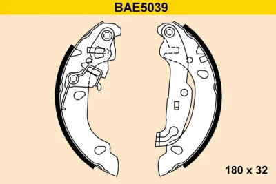 BAE5039 BARUM Комплект тормозных колодок