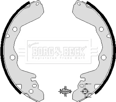 BBS6038 BORG & BECK Комплект тормозных колодок