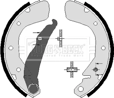 BBS6222 BORG & BECK Комплект тормозных колодок